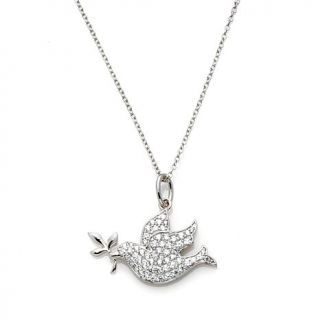 .72ct Absolute™ Dove with Branch Pavé Pendant with 18" Chain