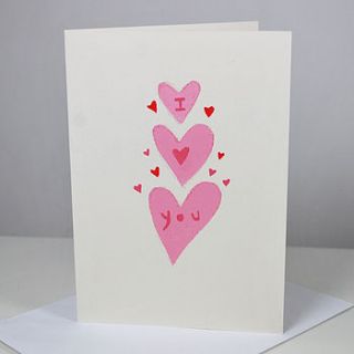 handmade 'i love you' card by yeyah