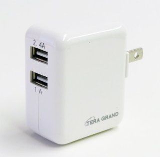 Tera Grand   Dual Port USB 3.4A 17W Wall Charger   Ultra High Speed Charge 2.4A + 1A Computers & Accessories