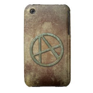 Anarchy Symbol Grunge Rust Case Mate iPhone 3 Cases