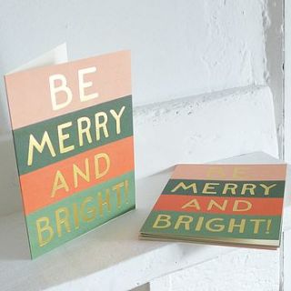 be merry and bright christmas cards by lilac coast