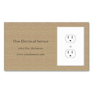 Electrician/Electrical Contractor Dark Tan Business Card Template