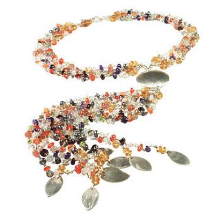 multi stone necklace by flora bee
