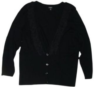 Nine West Women's Monte Bianco Sweater, Size 2X, Black