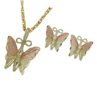 Black Hills Gold Butterfly Jewelry Set Jewelry
