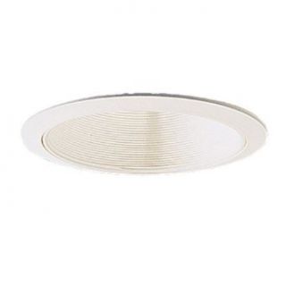 6 in.   White Stepped Baffle   PLT PTM31   Recessed Light Fixture Trims  