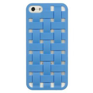 CRISSCROSS HYBRID SNAP BACK Hard Case Blue Rubber Cover for Apple iPhone 5 ATT / VERIZON / SPRINT Cell Phones & Accessories