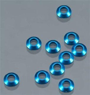 Duratrax Aluminum Tapered Washer M3 Blue (10) Toys & Games