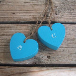 alphabet/number heart decoration by giddy weddings