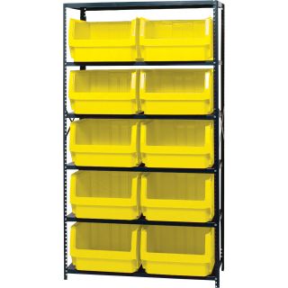 Quantum Storage Heavy Duty Magnum Bin Unit — 18in. x 42in. x 75in. Unit Size, Yellow, Model# MSU 543 Y  Single Side Bin Units