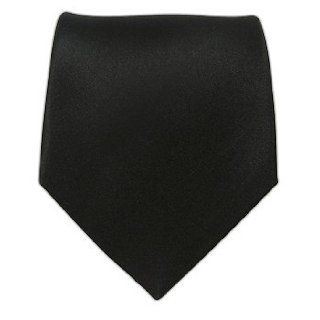 100% Silk Woven Satin Solid Black Tie at  Men�s Clothing store Neckties