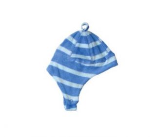 Under The Nile Organic Velour Ear Flap Hat, Aqua Stripe, 12 24 Months Infant And Toddler Hats Clothing