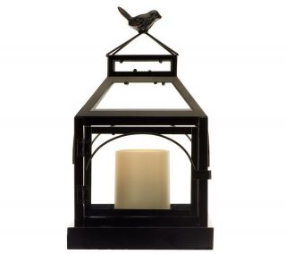 Home Reflections Bird Lantern w/ Flameless Candle & Timer —