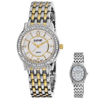August Steiner Women's Dazzling Diamond Two tone Watch with Bonus Oval Ladies Watch August Steiner Women's August Steiner Watches
