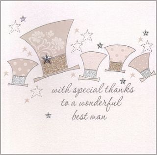 handmade best man or usher thank you card by eggbert & daisy