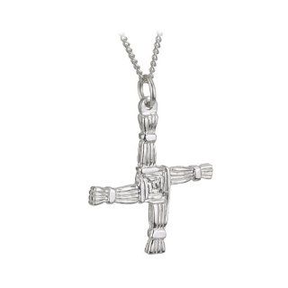 Silver Double Sided St. Brigid's Cross Necklace Irish Made Jewelry