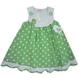 girl's dotty dress and doll by lola smith designs