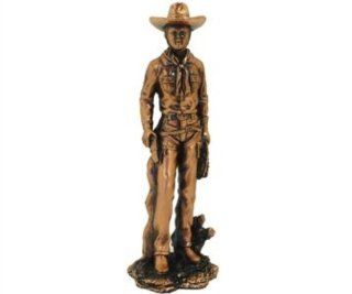 10 inch Copper Color Standing Cowgirl Figurine Statue   Western Cowboy Figurines Collectibles