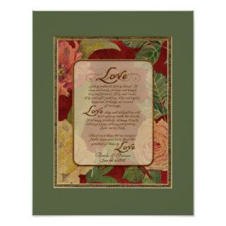 Contemporary Love Chapter 1 Corinthians 13 Posters