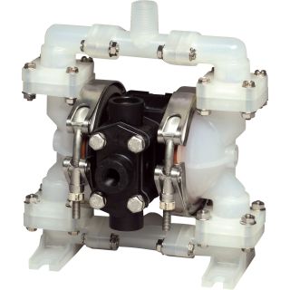 Sandpiper Air-Operated Double Diaphragm Pump — 1/4in. Inlet, 4 GPM, Polypropylene/PTFE, Model# PB1/4, TT3PA  Air Operated Oil Pumps