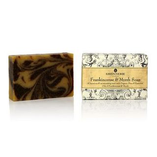 frankincense and myrrh natural soap by savonnerie london