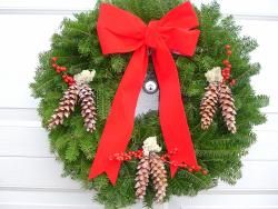 Fresh 24 inch Balsam and Winterberry Wreath Wreaths