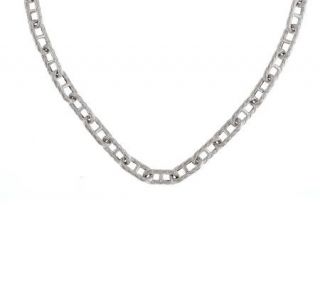 Judith Ripka Sterling 20 Status Link Toggle Necklace —