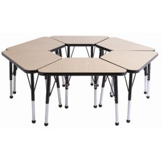 ECR4kids 018 x 30 Trapezoid Learning Table in Gray