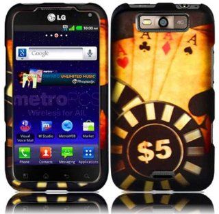 Poker Chip Hard Cover Case for LG Connect 4G MS840 Viper LS840 Cell Phones & Accessories