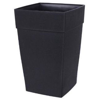 DCN Plastic N351236 Harmony Tall Planter, Black, 12 by 18 Inch  Self Watering Planters  Patio, Lawn & Garden