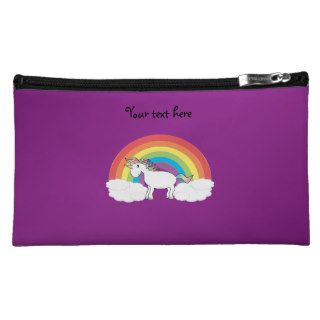Purple rainbow unicorn gifts cosmetics bags