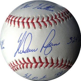 Nolan Ryan Autographed/Signed Rawlings Major League Baseball "5714K's, HOF 99, 7 No Hitters, 324 Wins" at 's Sports Collectibles Store