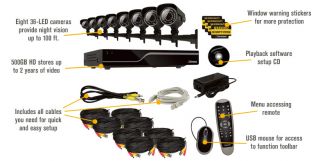Sentinel DVR Surveillance System — 8-Channel DVR with 8 High-Resolution Security Cameras, Model# 21031  Security Systems   Cameras