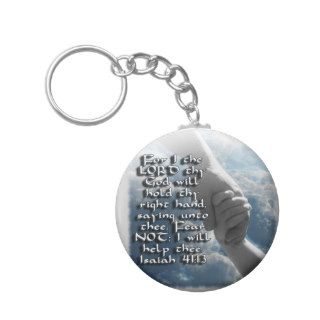 ISAIAH 4113 FEAR NOT   I WILL HOLD YOUR HAND KEYCHAIN