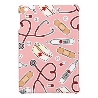 Nurse Love Print Pink Background iPad Mini Covers