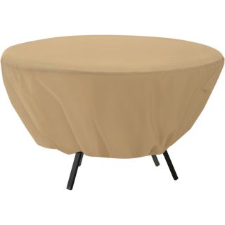 Classic Accessories Round Patio Table Cover — Tan, Model# 58202  Patio Furniture Covers