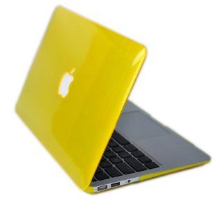 macbook pro 15.4 with retina display heart radiation design hard plastic double face case crystal Yellow (A1398) Computers & Accessories