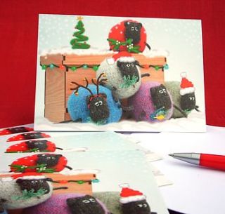 sheep christmas card pack by my baboo