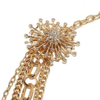 R.J. Graziano Starburst Design Crystal 29" 5 Row Necklace