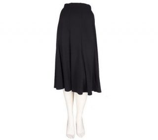 Susan Graver Ponte Knit Pull on Gored Skirt —
