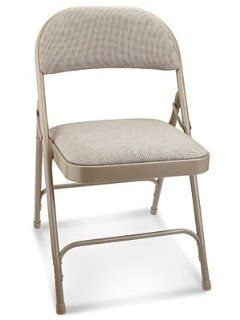 Deluxe Fabric Padded Folding Chair   Tan 