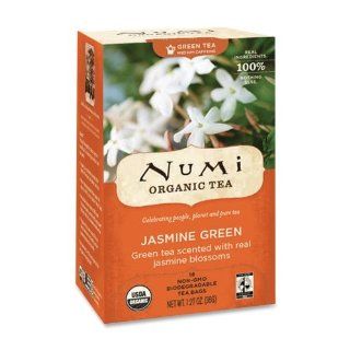 Wholesale CASE of 20   NUMI Monkey King Green Tea  Green Tea, Organic, 18 Bags/BX, Jasmine Green  Grocery Tea Sampler  Grocery & Gourmet Food