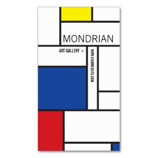 Mondrian Modern Art De Stijl Minimalist Abstract Business Cards