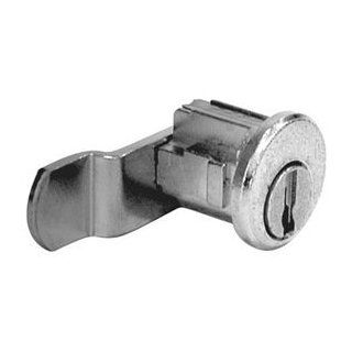 Pin Tumbler Lock, 1 7/32 In, Bright Nickel   Cabinet And Furniture Locks  