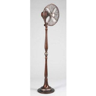 Portable 56 Inch Tall Electric Stand Fan in Antique Bronze Tone