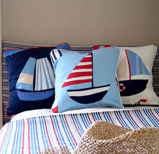 maritime mini scatter cushion by león+coco