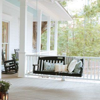 Trex Outdoor Yacht Club Porch Swing Color Charcoal Black  Patio, Lawn & Garden