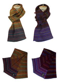 finegauge merino chevron patterned scarf by sarah elwick knitwear
