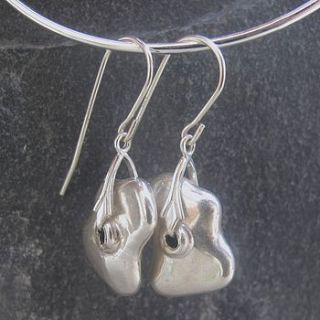 sterling silver nugget earrings by ava mae designs