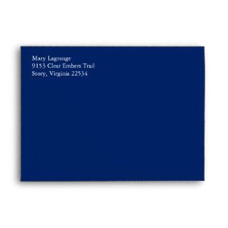Royal Blue A7 5x7 Envelopes With Return Address